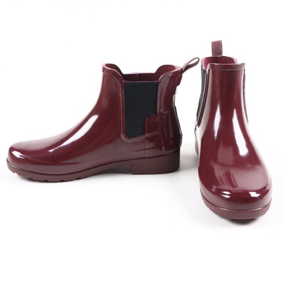 hunter | refined chelsea boots (burgundy) ☔️ - Picture 7 of 16